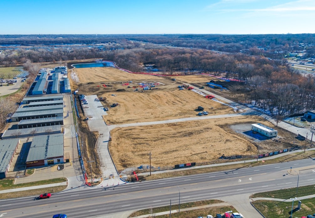 Bombers aerial by city of Johnston