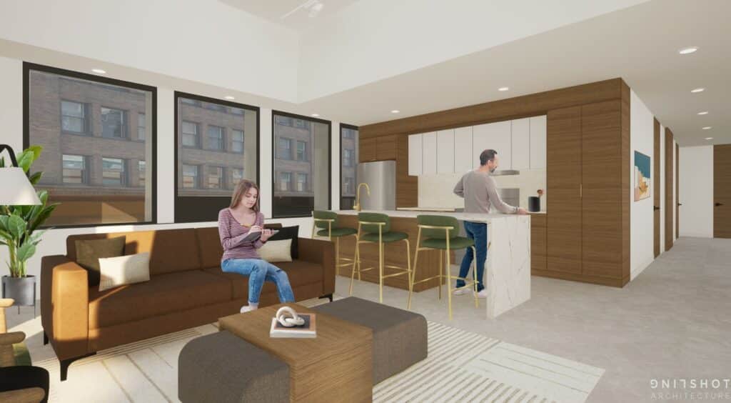 Financial Center apartment rendering