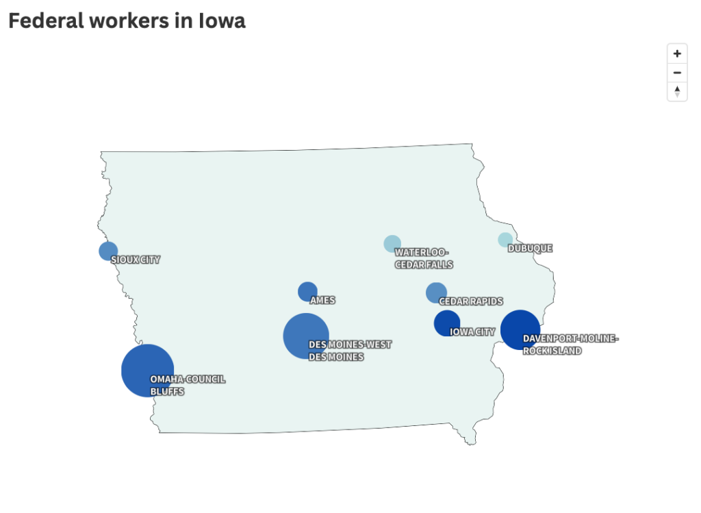 Federal workers in Iowa